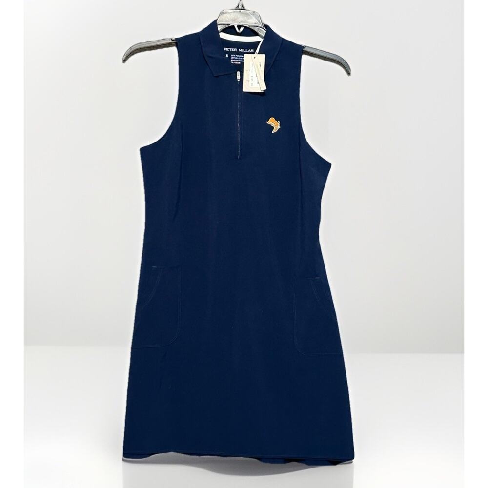 NWT Peter Millar Golf Tennis Dress Women's Small Navy Boot Ranch Texas Club